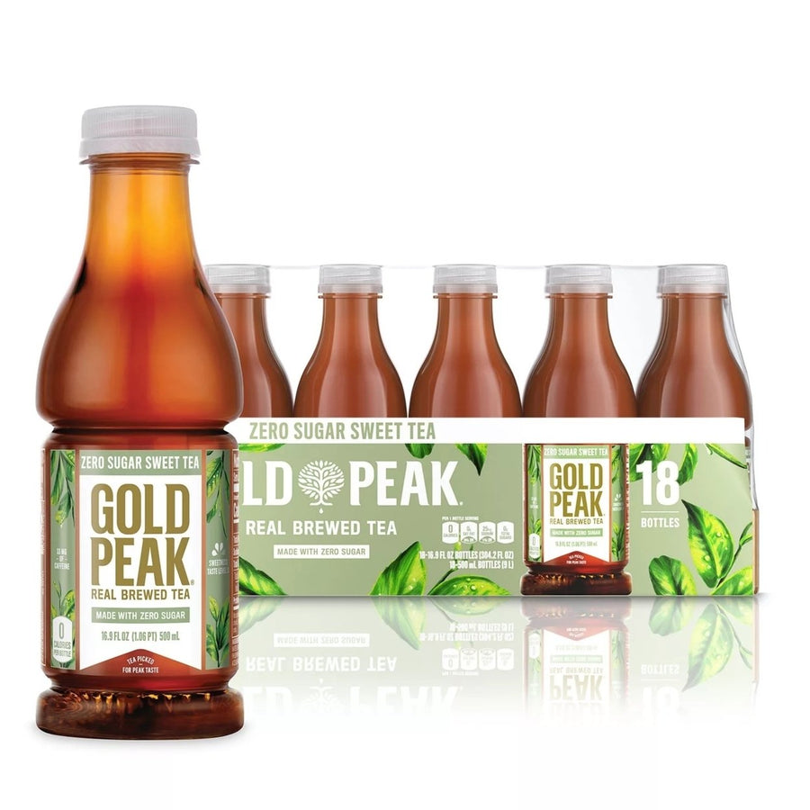 Gold Peak Tea Zero Sugar Sweet Tea 16.9 Fluid Ounce (Pack of 18) Image 1