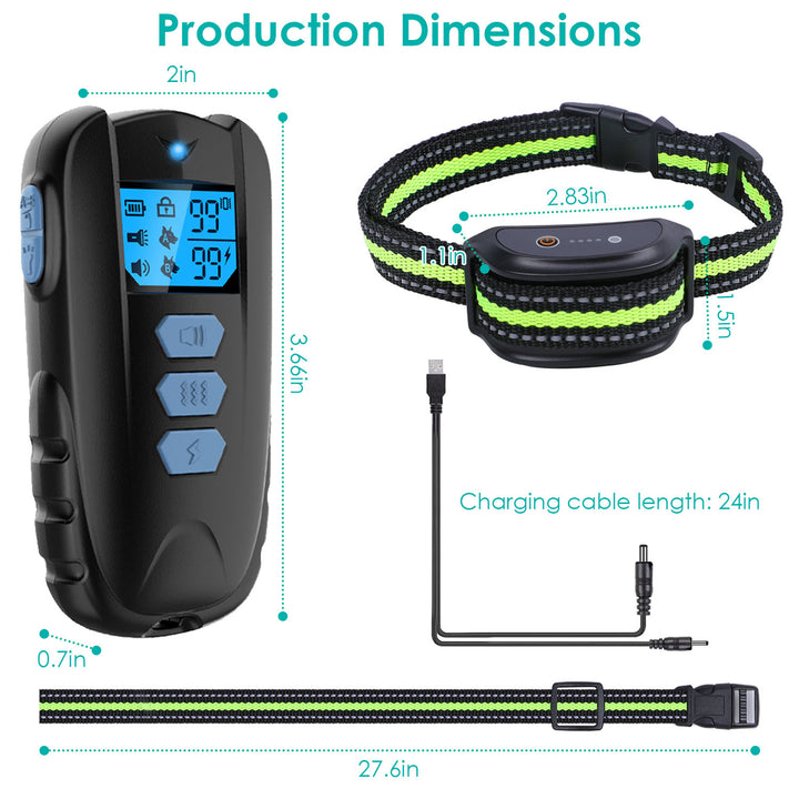 Dog Training Collar Remote Rechargeable Waterproof Adjustable for Large Dogs Image 9