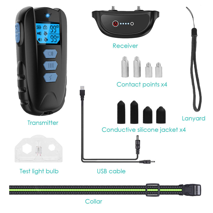 Dog Training Collar Remote Rechargeable Waterproof Adjustable for Large Dogs Image 10