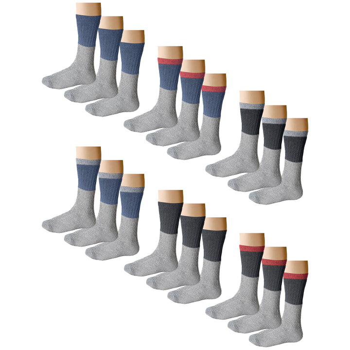 12-Pairs Ladies Warm Thick Winter Thermal Crew Socks for Hiking Image 6