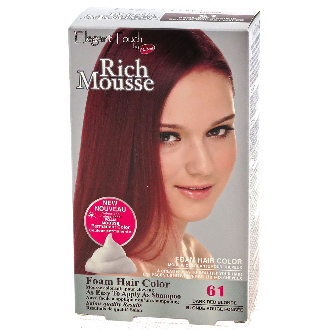 Foam Hair Color Rich Mousse Dark Red Blonde 61Elegant Touch by PUR-est Image 2