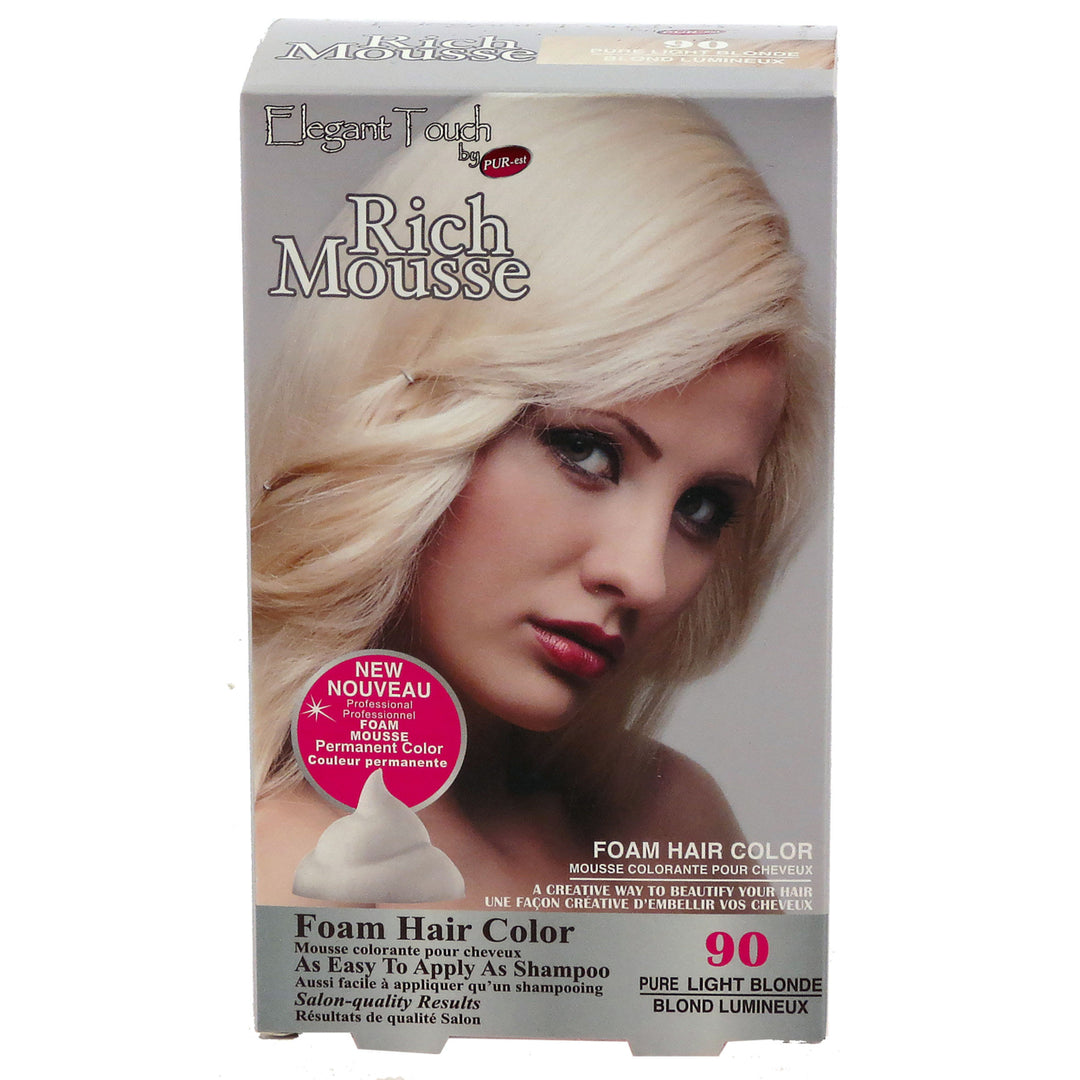 Foam Hair Color Rich Mousse Pure Blonde 90Elegant Touch by PUR-est Image 2