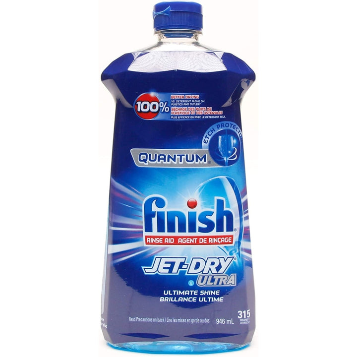 Finish Quantum Jet-Dry Ultra Dishwasher Rinse Agent315 Washes - 32 Fl Oz 946 mL x 2 Pack (630 Washes) Image 2