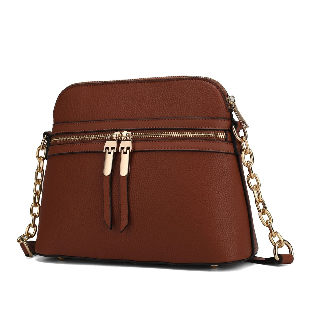 MKF Collection Multi-Functional Kelisse Solid Crossbody Bag Vegan Leather Shoulder Bag by Mia K. Image 4