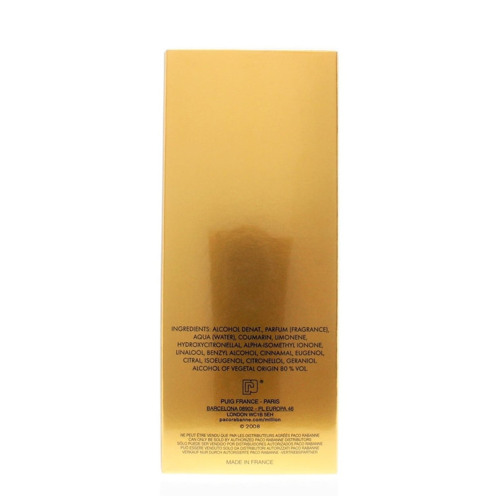 Paco Rabanne 1 Million EDT Spray Men 100ml Fresh Spicy Fragrance Amber Leather Image 2