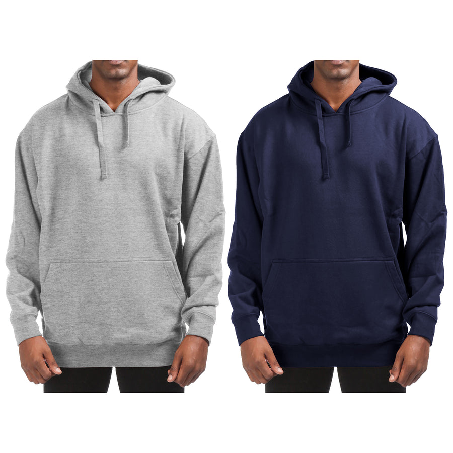 1-PACK Mens Cotton-Blend Fleece Pullover Hoodie with Pocket Image 1