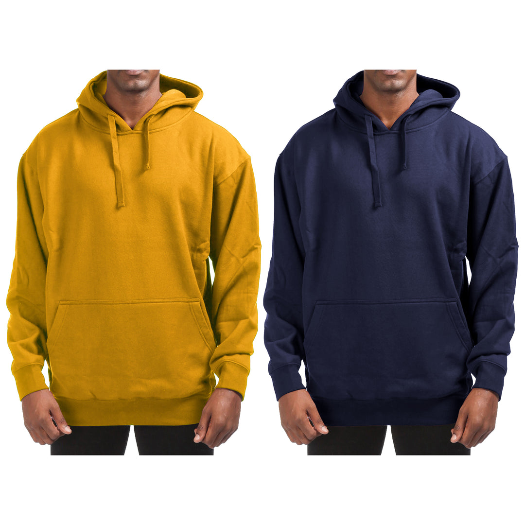 1-PACK Mens Cotton-Blend Fleece Pullover Hoodie with Pocket Image 4