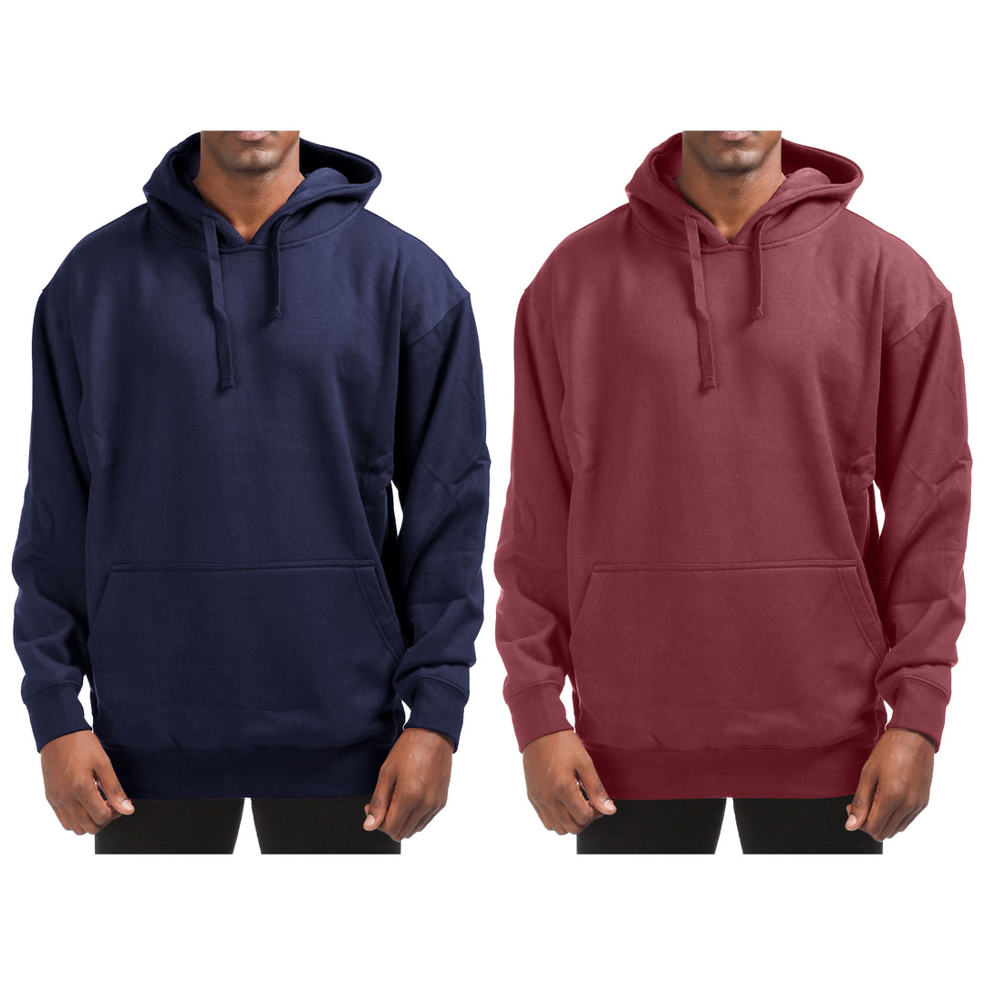 1-PACK Mens Cotton-Blend Fleece Pullover Hoodie with Pocket Image 7