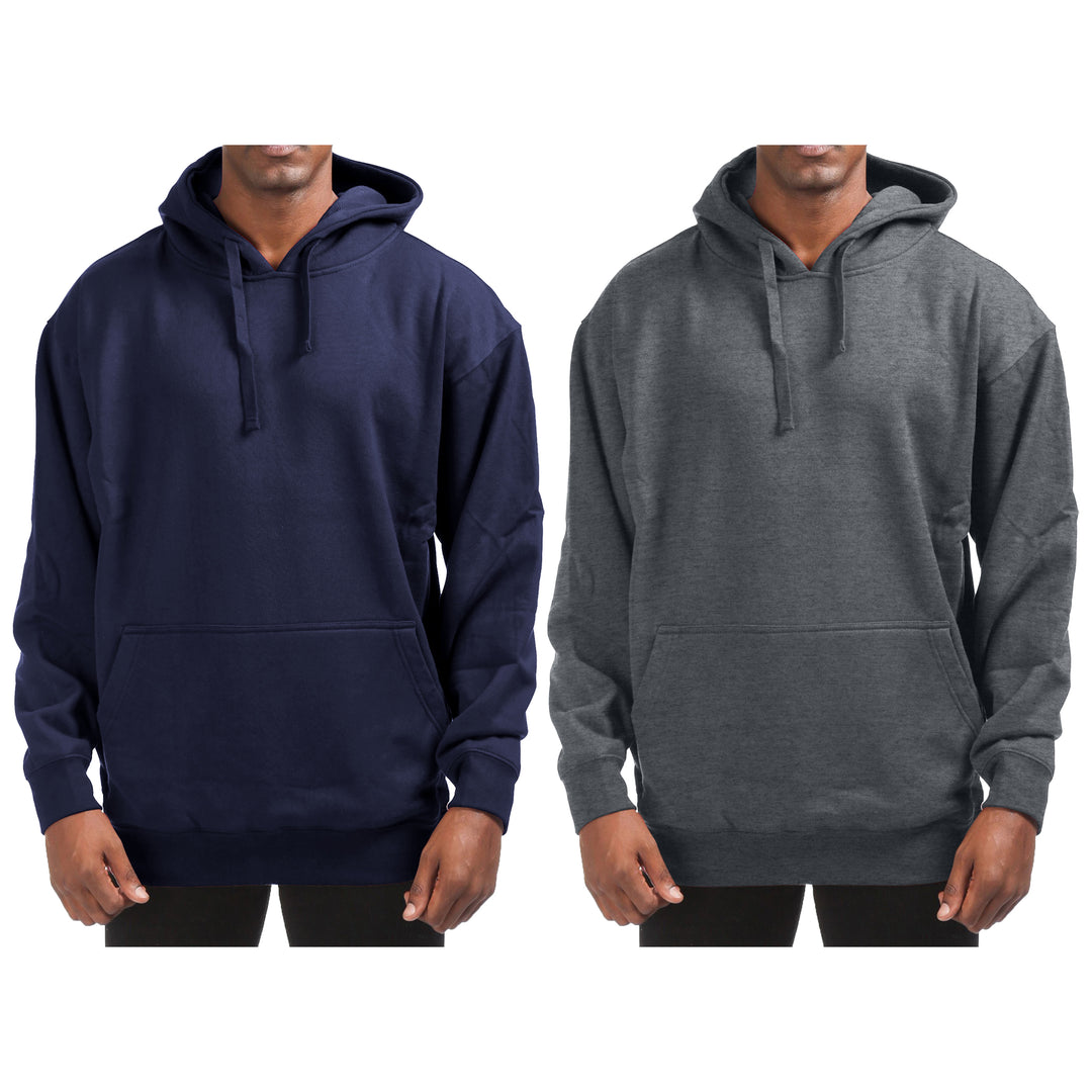 1-PACK Mens Cotton-Blend Fleece Pullover Hoodie with Pocket Image 8