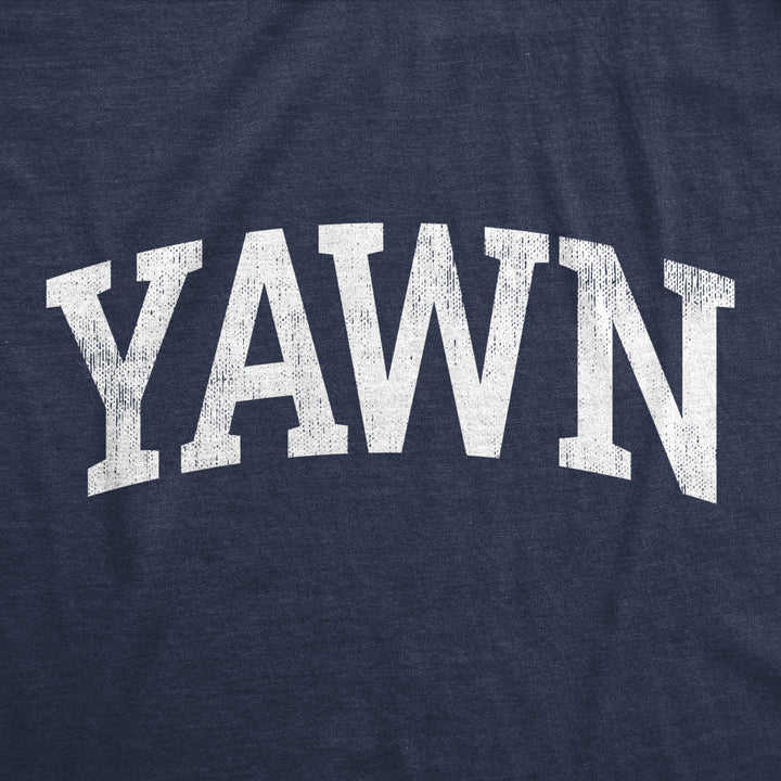 Mens Yawn T Shirt Funny Silly Sleepy Tired Exhaustion Joke Tee For Guys Image 2