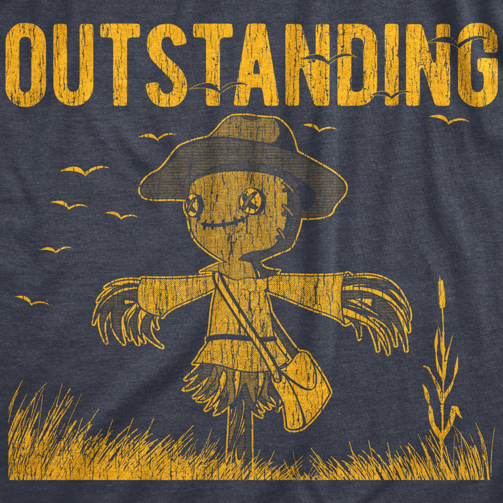 Mens Outstanding T Shirt Funny Silly Scarecrow Joke Tee For Guys Image 2