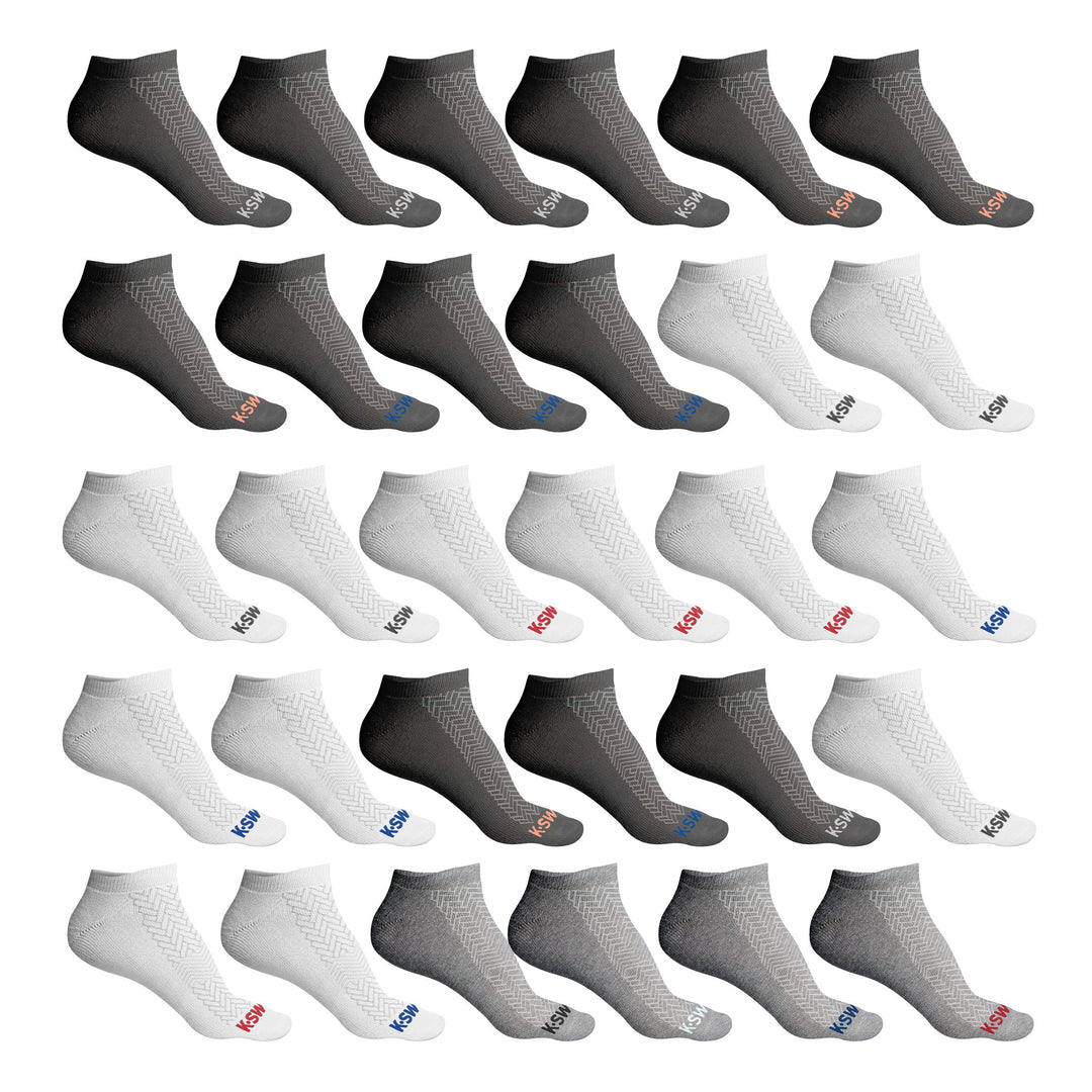 Mens Athletic No Show Ankle Socks 20 Pairs Lightweight Moisture Wicking Size 10-13 Image 4