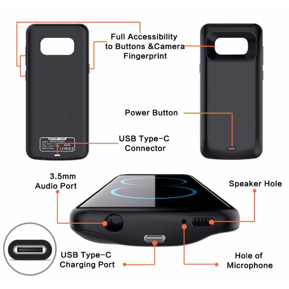 CLEARANCE Samsung Galaxy S8+ Battery Case (5500 mAh) Image 7