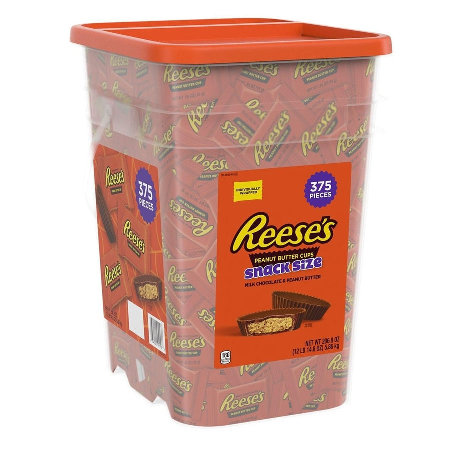 Reeses Milk Chocolate Peanut Butter Cups Snack Size 206.8 Ounce (375 Pieces) Image 1