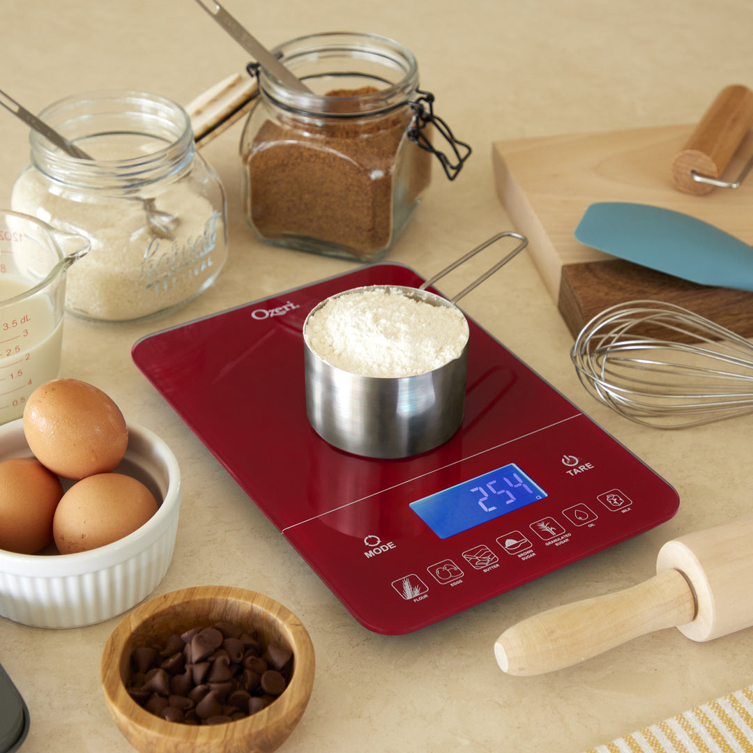 Ozeri Touch III 22 lbs Bakers Kitchen Scale with Calorie Counter Glass Platform Image 6