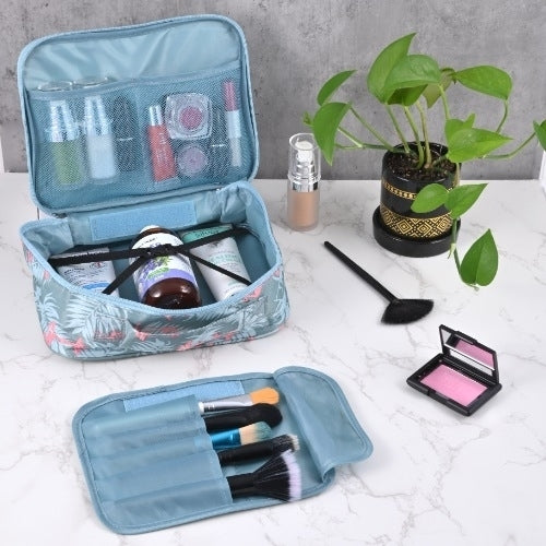 Stylish Cosmetic Organizer Bag Travel Case with **** Dividers in 3 Colors Image 2