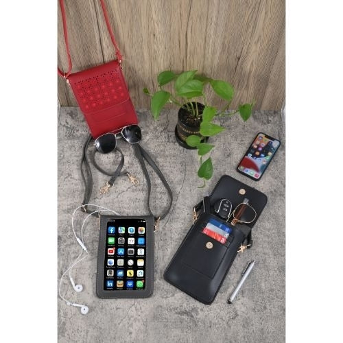 Cellphone Crossbody Touch-Screen Unisex Purse Wallet Image 1