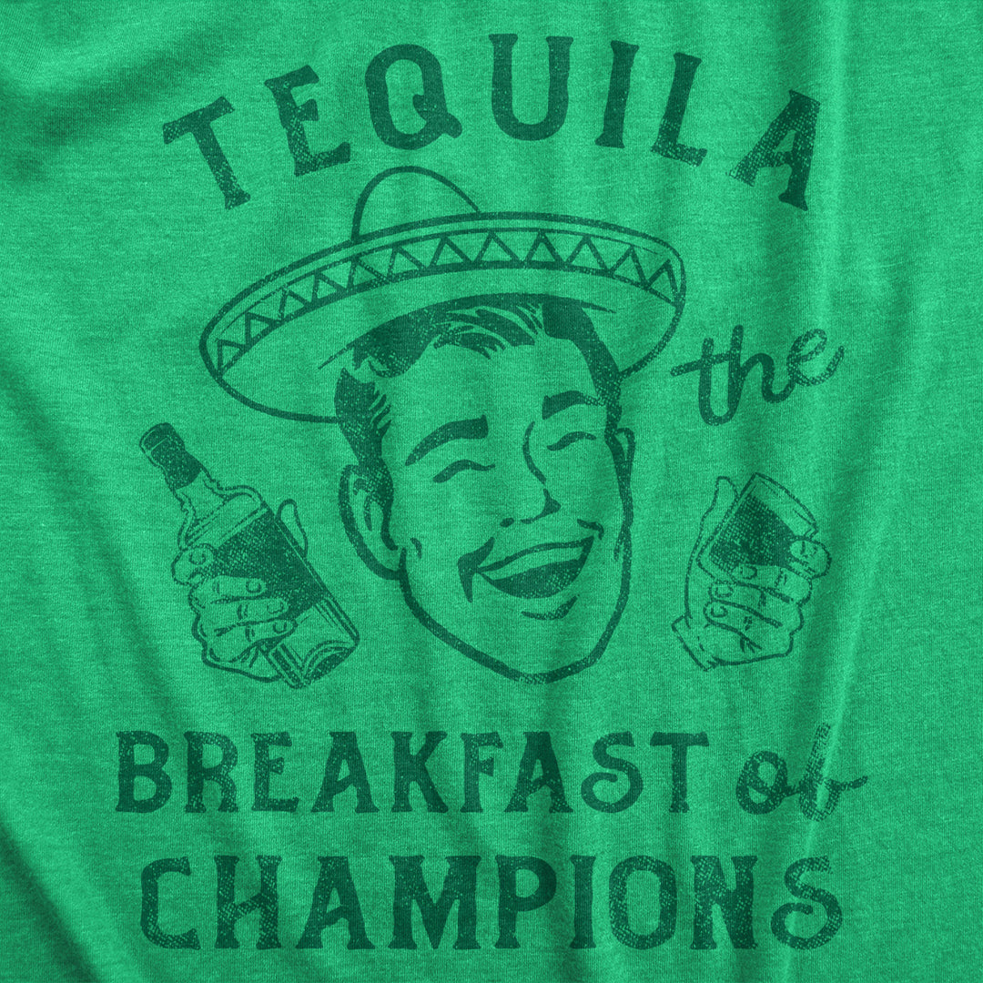 Mens Tequila The Breakfast Of Champions T Shirt Funny Liquor Drinking Partying Tee For Guys Image 2