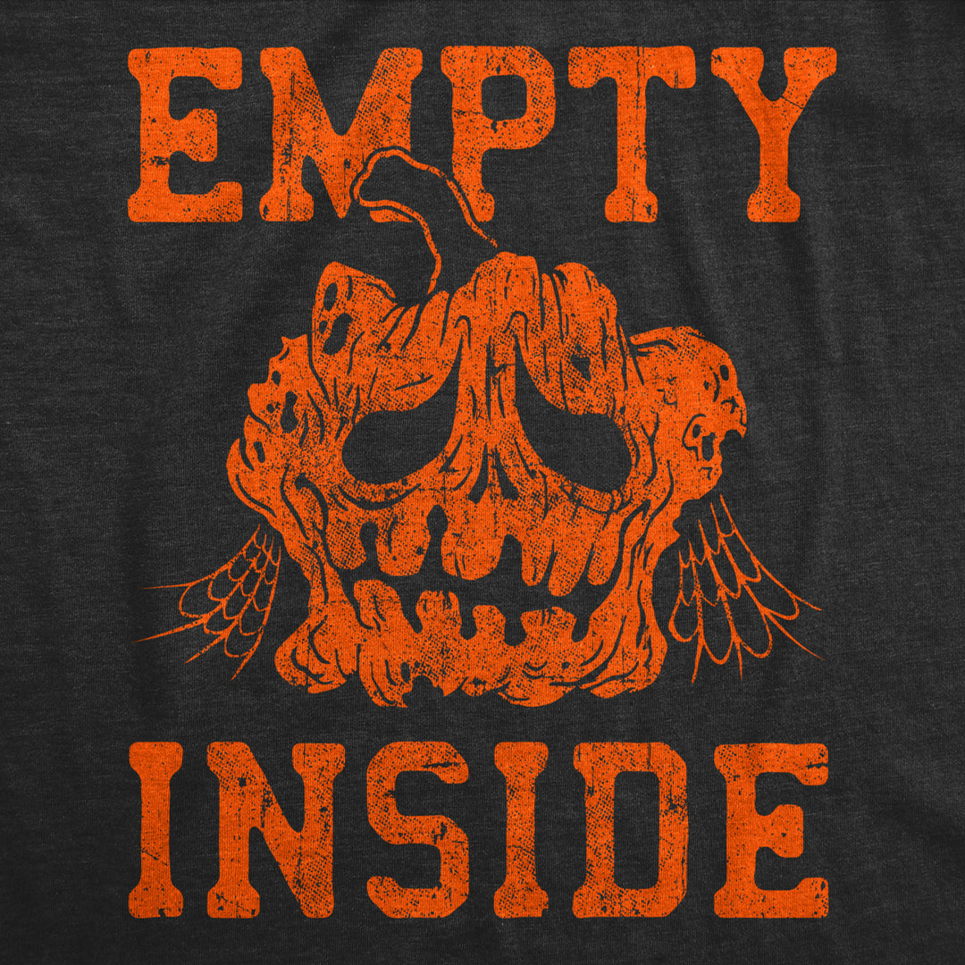 Mens Empty Inside T Shirt Funny Halloween Rotting Jack O Lantern Tee For Guys Image 2