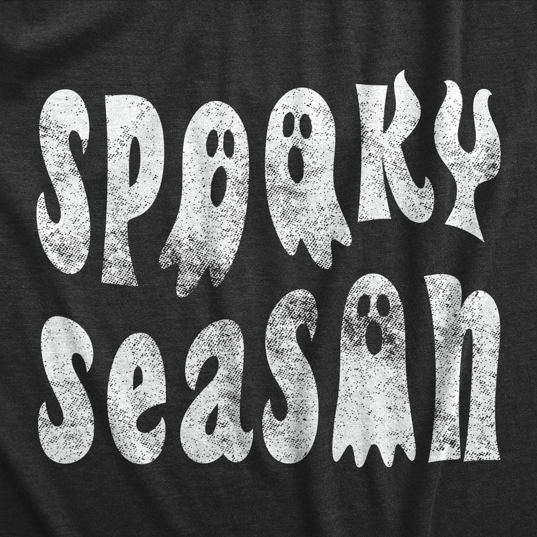 Womens Spooky Season T Shirt Funny Creepy Halloween Ghost Fall Lovers Tee For Ladies Image 2