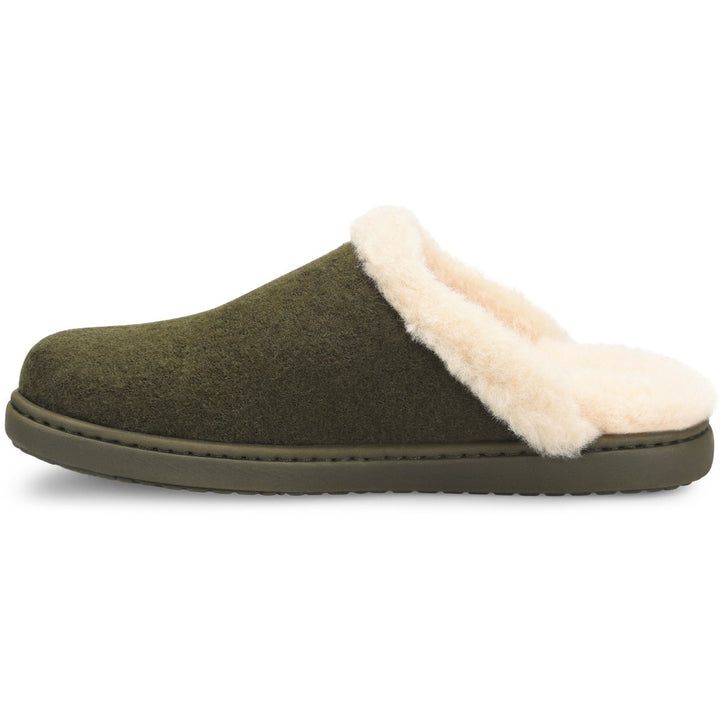 Born Womens Zoe Slipper Dark Military Wool Clog Green BR0025495 Shearling Image 3