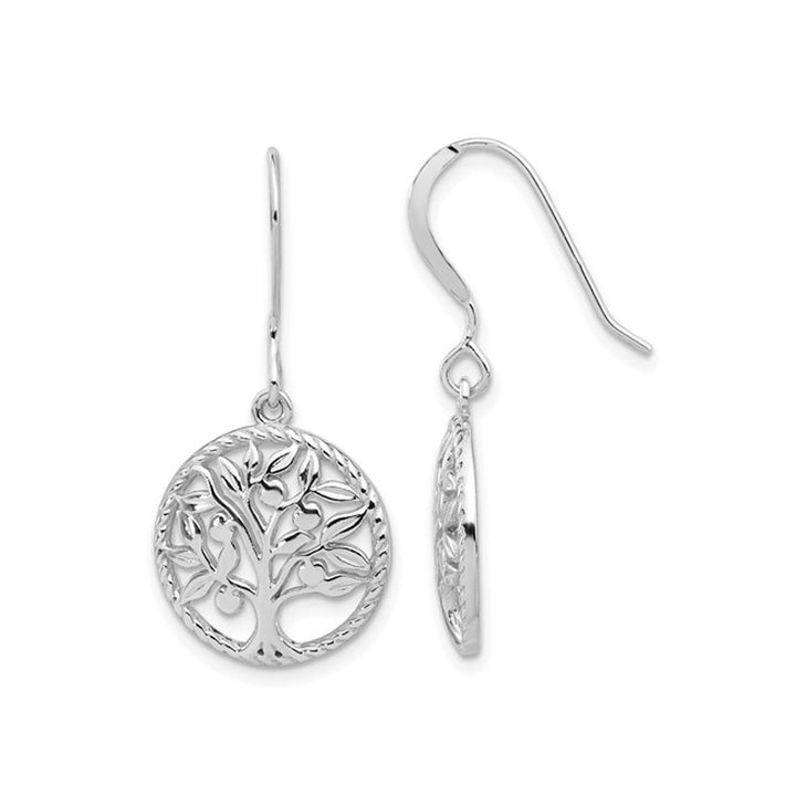 Sterling Silver Tree of Life Dangle Earrings Image 1