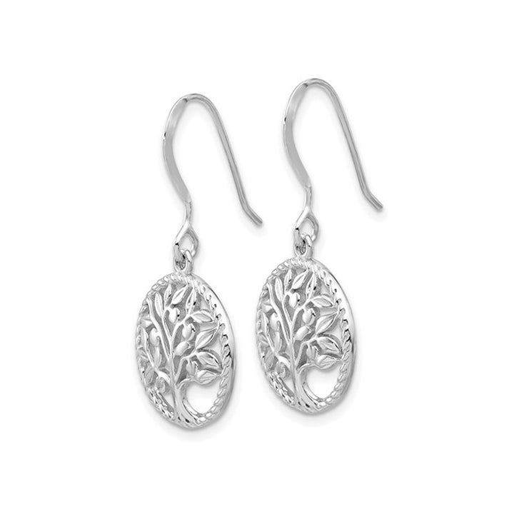 Sterling Silver Tree of Life Dangle Earrings Image 3