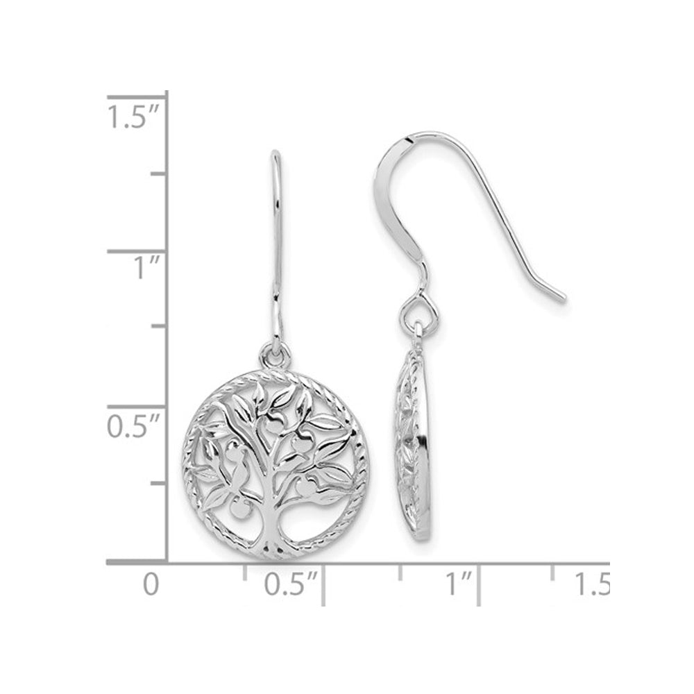 Sterling Silver Tree of Life Dangle Earrings Image 4