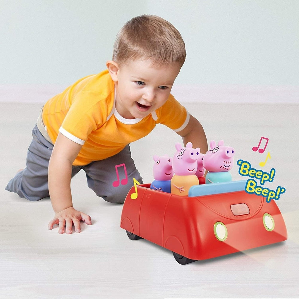 Peppa Pigs Family Red Clever Car Lights Sounds George Daddy Mummy Pig WOW Stuff Image 2