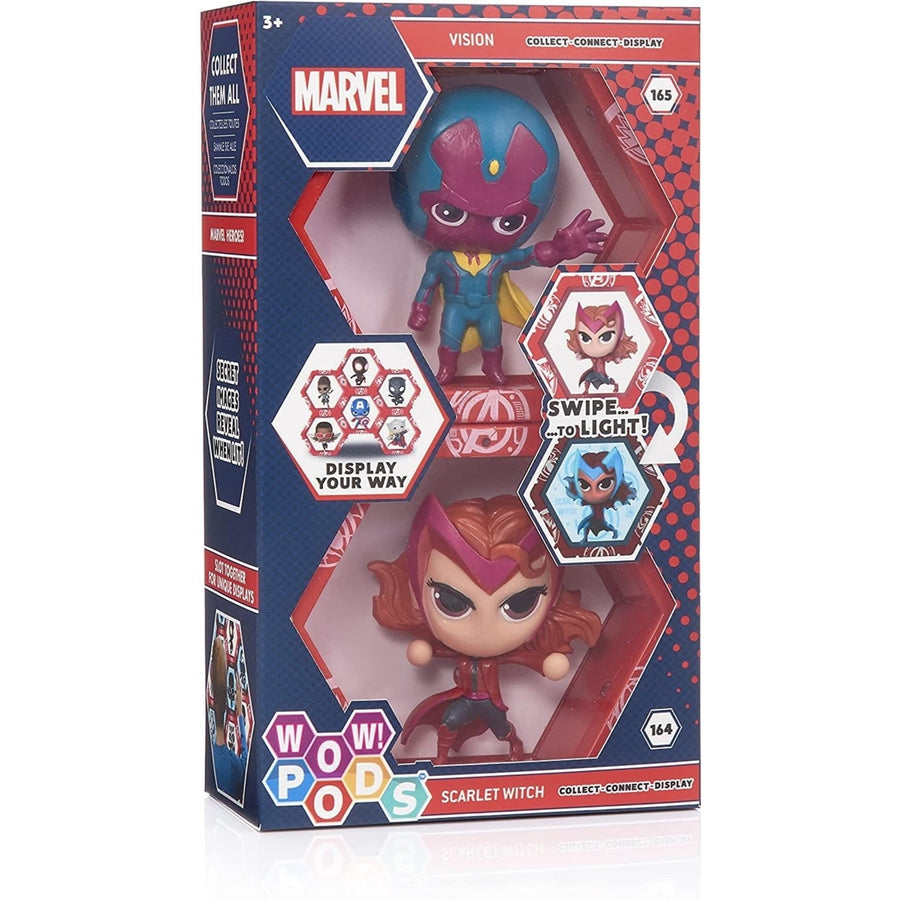 WOW Pods Vision and Scarlet Witch Avengers Ligh-Up Twin Pack Figures Connect Collectible WOW! Stuff Image 1