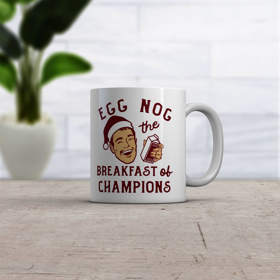 Eggnog The Breakfast Of Champions Mug Funny Xmas Drinking Coffee Cup-11oz Image 2