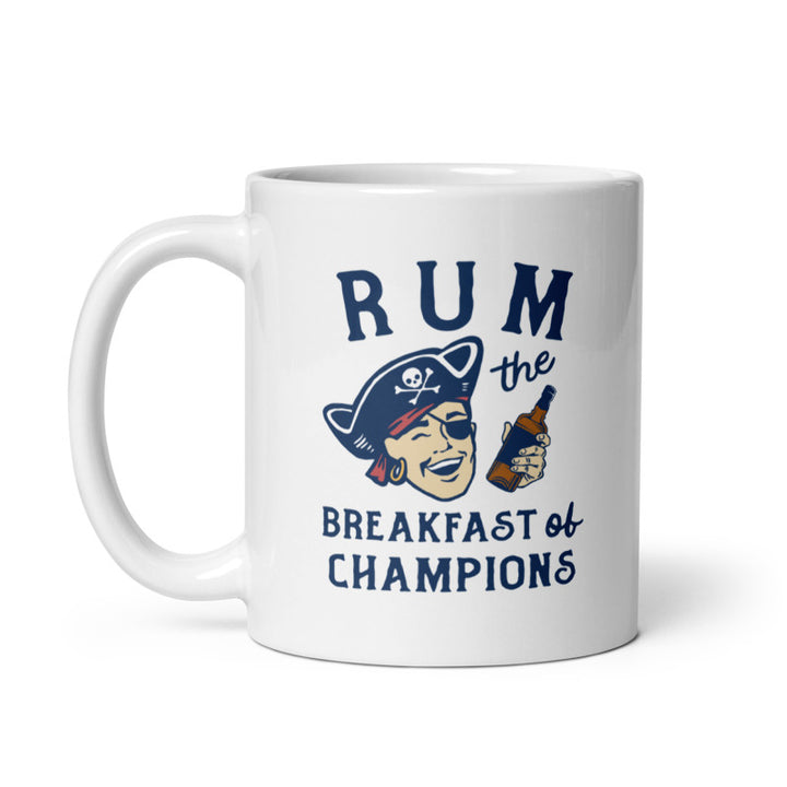 Rum Breakfast Of Champions Mug Funny Drunk Pirate Coffee Cup-11oz Image 1