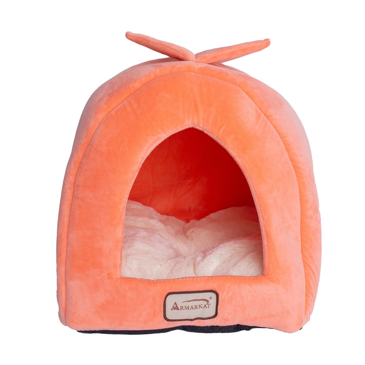 Armarkat Cat Bed Cave Shape C10 Orange and Ivory Pet bed Image 3