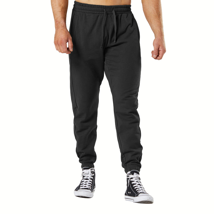 3-Pack: Mens Casual Fleece-Lined Elastic Bottom Sweatpants Jogger Pants with Pockets Image 3