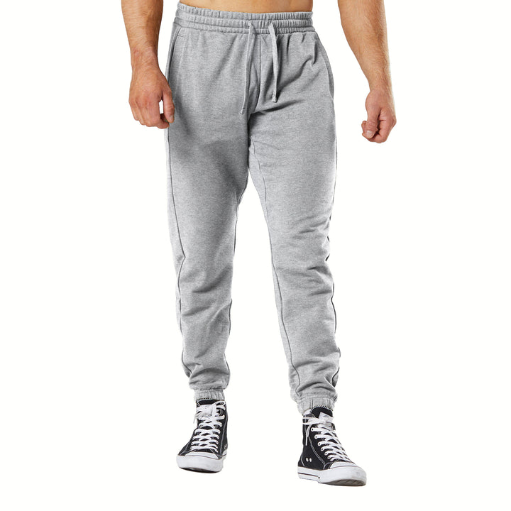 3-Pack: Mens Casual Fleece-Lined Elastic Bottom Sweatpants Jogger Pants with Pockets Image 4