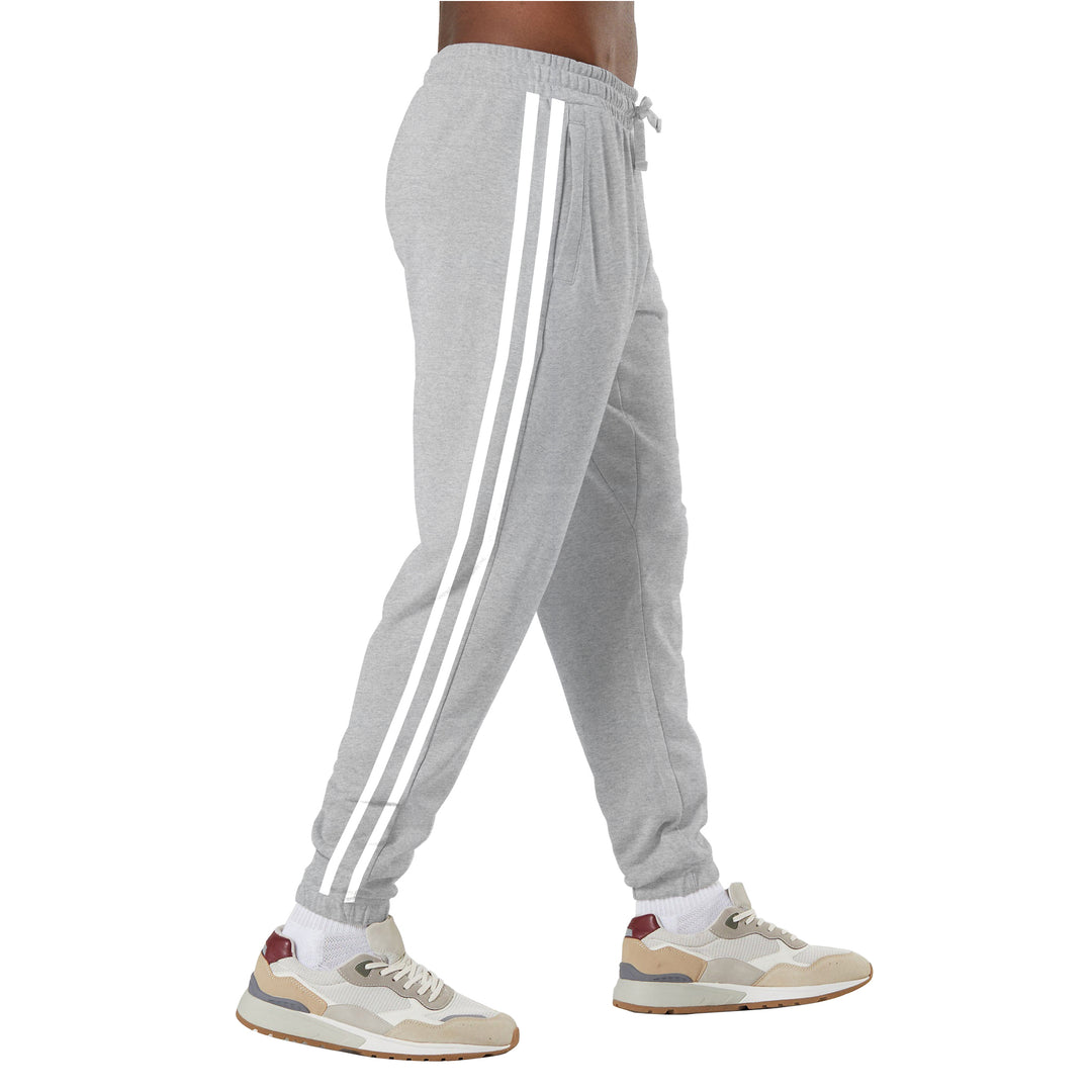 3-Pack: Mens Casual Fleece-Lined Elastic Bottom Sweatpants Jogger Pants with Pockets Image 9