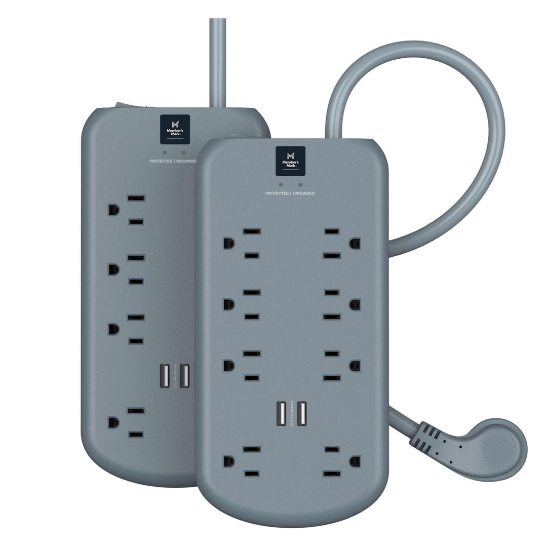 Member's Mark Surge Protector Bundle With USB (2-Pack) Image 1