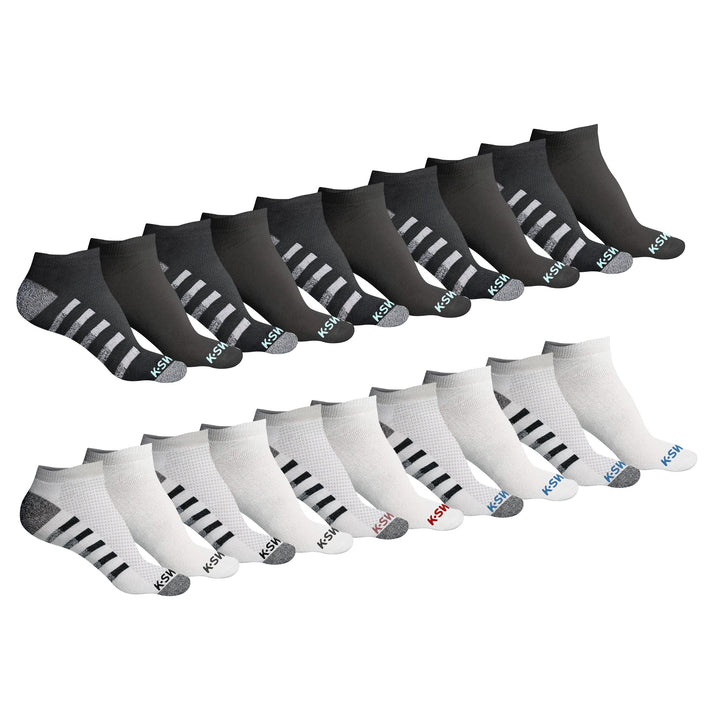 Mens Athletic No Show Ankle Socks 20 Pairs Lightweight Moisture Wicking Size 10-13 Image 4