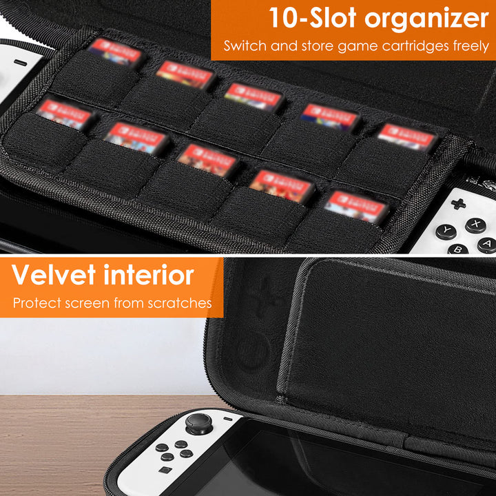 Carrying Case Compatible with Nintendo Switch EVA Hard Shell Console Storage Bag Pouch Case Image 4