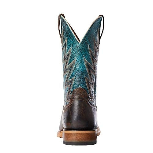ARIAT Mens Challenger Stout Western Boot Wide Square Toe Stout Brown Atlanta Blue - 10033942 Image 3