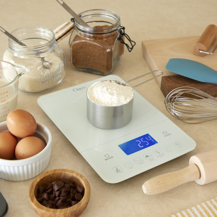 Ozeri Touch III 22 lbs Bakers Kitchen Scale with Calorie Counter Glass Platform Image 4