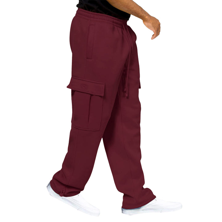 Mens Casual Cargo Jogger Sweatpants 2-Pack Elastic Waist Multi-Pocket Activewear Image 9