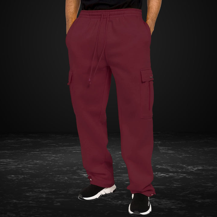 Mens Casual Cargo Jogger Sweatpants 2-Pack Elastic Waist Multi-Pocket Activewear Image 12