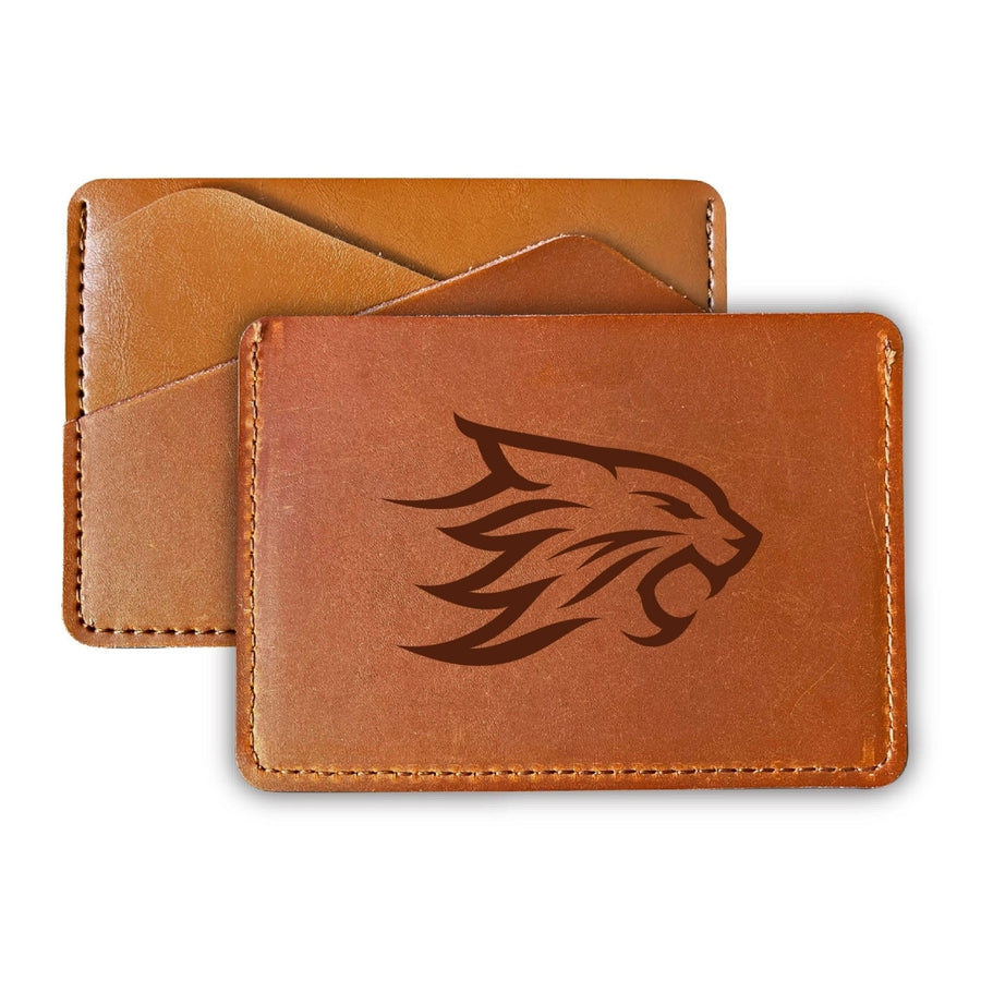 Elegant California State University Chico Leather Card Holder Wallet - Slim Profile Engraved Design Image 1