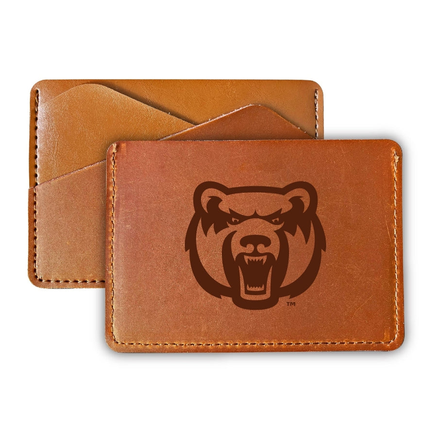 Central Arkansas Bears College Leather Card Holder Wallet Image 1