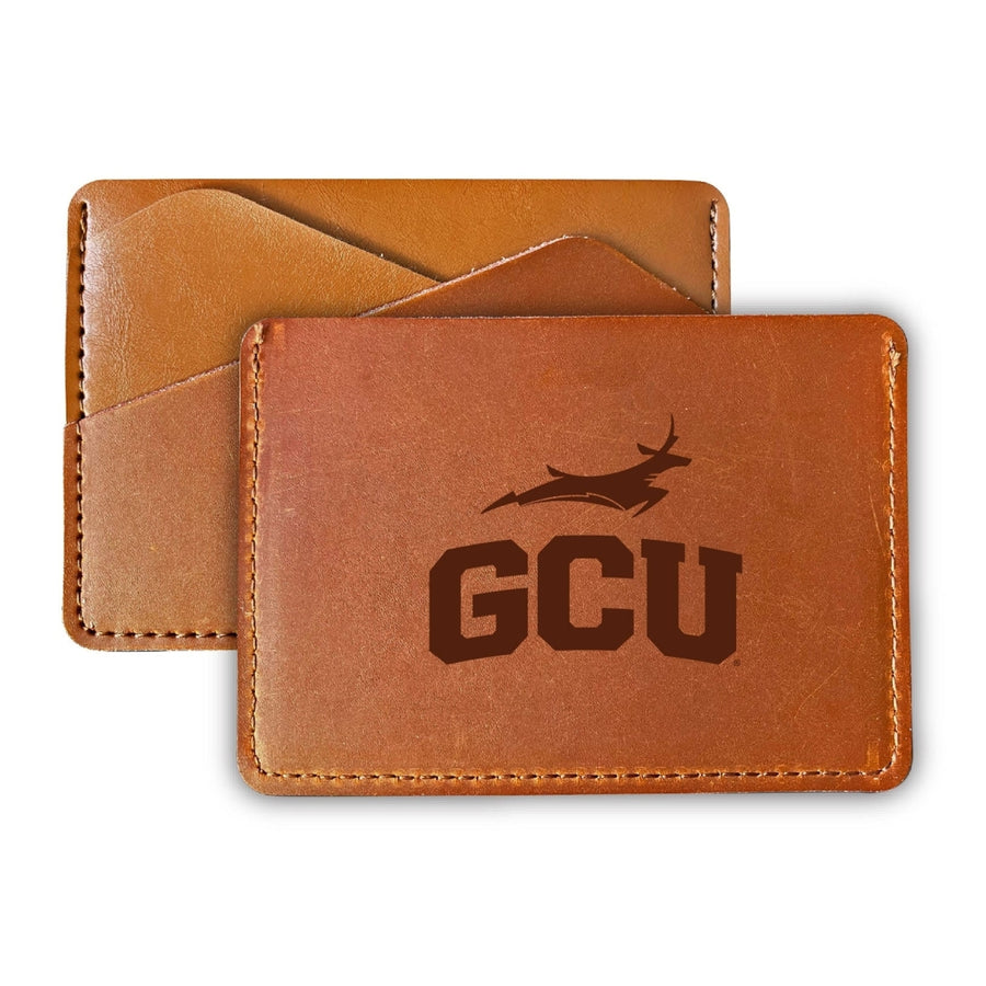 Elegant Grand Canyon University Lopes Leather Card Holder Wallet - Slim Profile Engraved Design Image 1