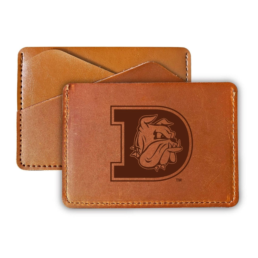 Elegant Minnesota Duluth Bulldogs Leather Card Holder Wallet - Slim ProfileEngraved Design Image 1