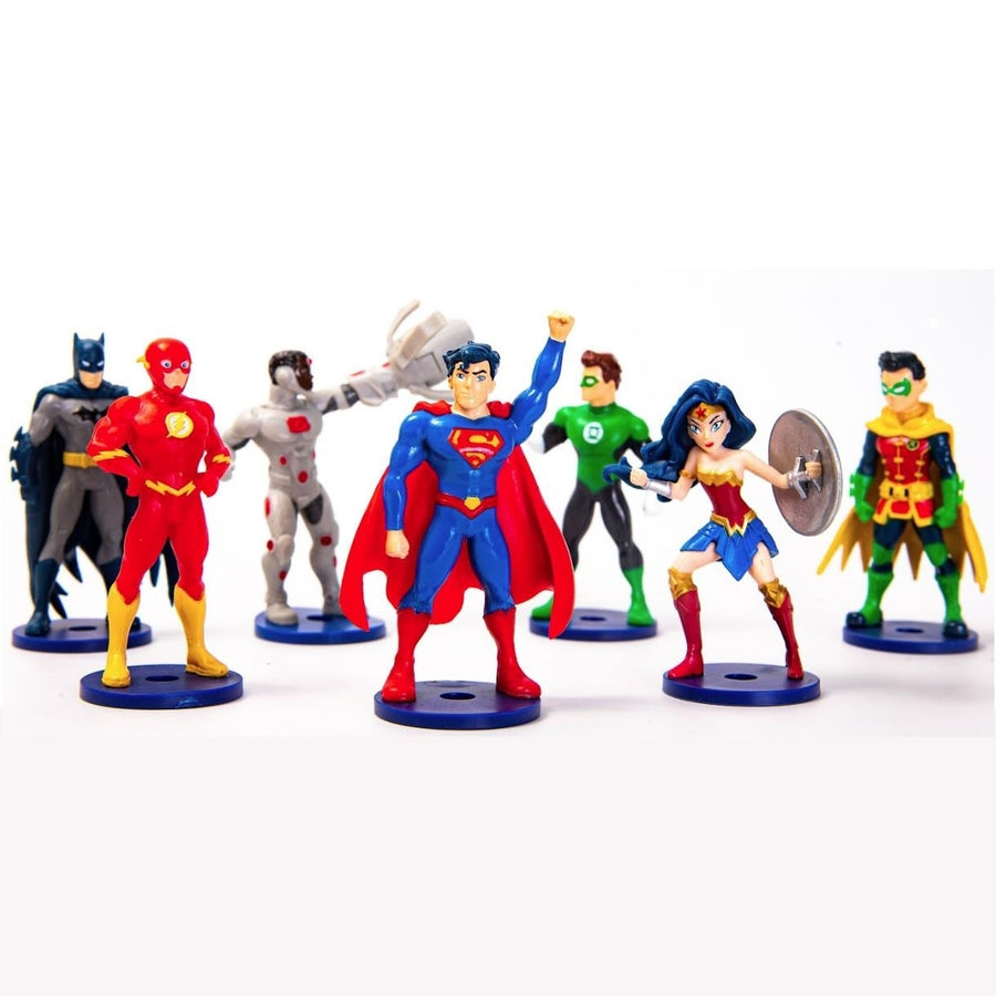 Justice League Pencil Toppers 12pk Superman Batman Wonder Woman Flash DC PMI International Image 1