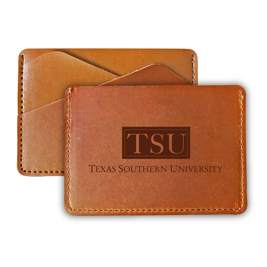 Texas Southern University College Leather Card Holder Wallet Image 1