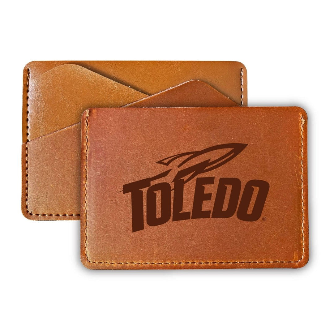 Toledo Rockets College Leather Card Holder Wallet Image 1